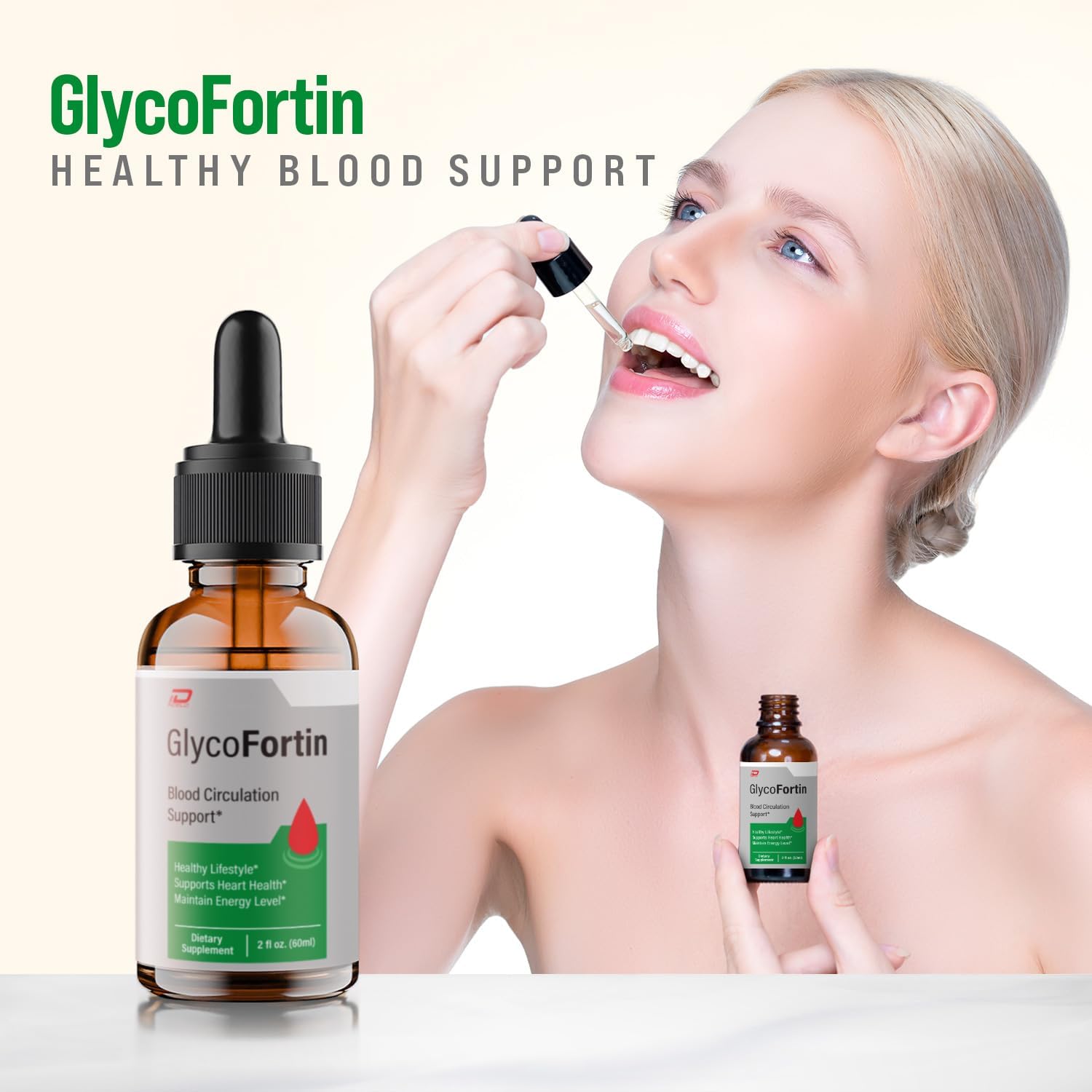 Glyco Fortin Drops - Fórmula saludable - Gotas de complemento alimenticio - Extra fuerte - Pack de 3 (3 meses de suministro)