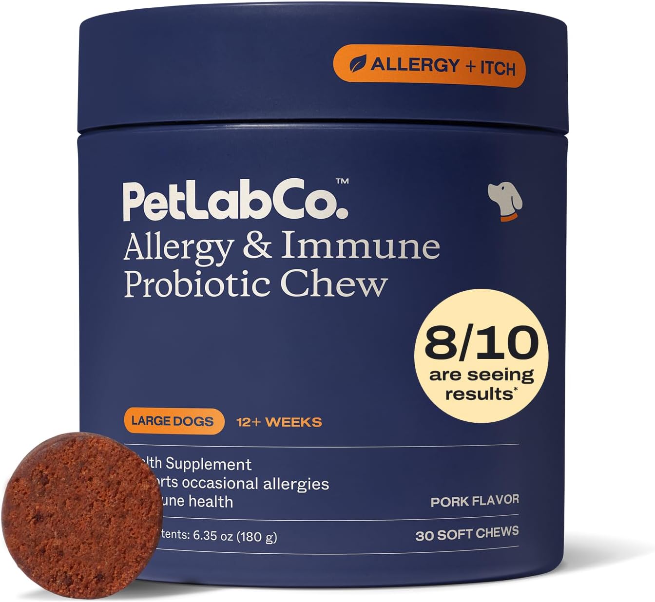 PetLab Co. Probióticos Diarios para Perros Alergias e Inmunidad - 30 Masticables para Perros Pequeños