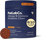 PetLab Co. Probióticos Diarios para Alergias e Inmunidad para Perros Grandes - 30 Masticables