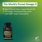 FREZZOR Omega 3 Black - New Zealand Green Lipped Mussel Oil, 60 Softgels