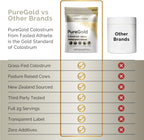 PureGold - Calostro Bovino en Polvo - 100% Puro de Nueva Zelanda, 30 Sobres Individuales