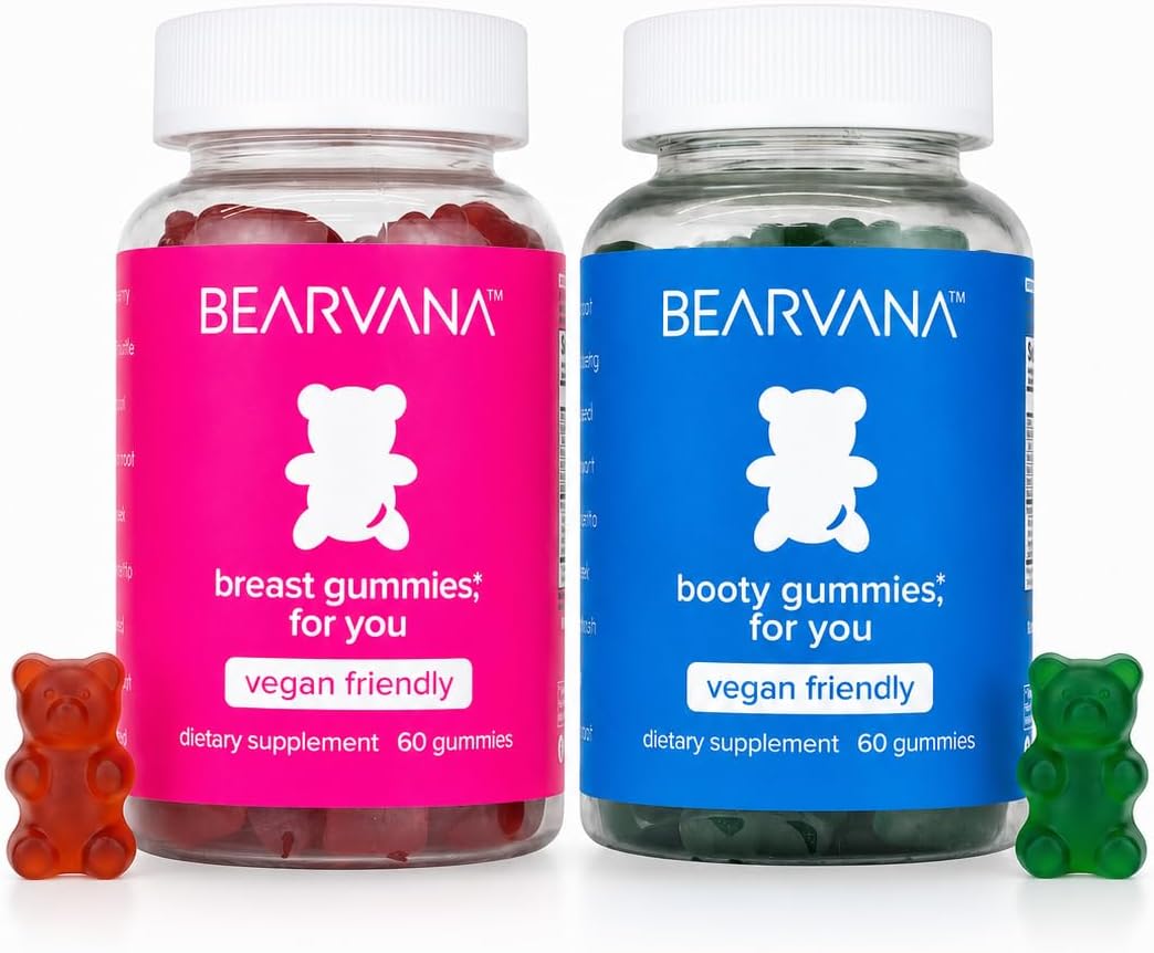 BEARVANA Gominolas Multivitamínicas para Mujeres - Pack Combinado con Extractos Herbales y Vitaminas Esenciales - Sabor Bayas (2 Pack, 120 Gominolas)