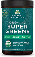 Ancient Nutrition Super Greens Powder Orgánico, 25 porciones (200g)