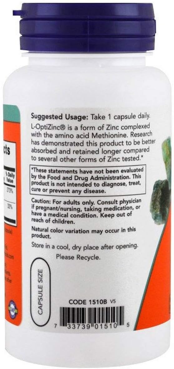 Now Foods OptiZinc 30mg con Cobre – 100 Cápsulas