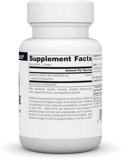Source Naturals Pantethine B-5, 25 mg – 60 Pastillas para Chupar – Image 3