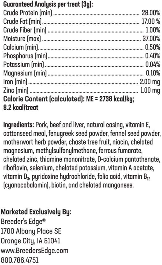 Breeder's Edge Oxy Momma - Complemento postnatal para perros y gatos, 40 unidades