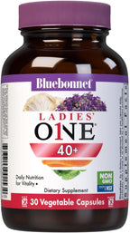 Bluebonnet Ladies ONE 40+ Multivitamínico Completo para Mujeres a Base de Alimentos Integrales - 30 Cápsulas Vegetales