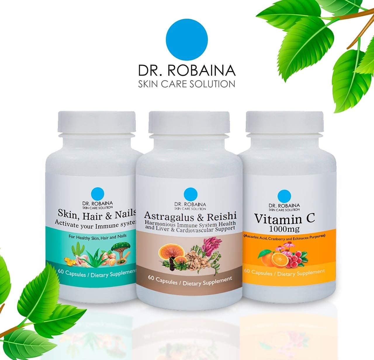 Dr. Robaina Skin Care Solution - Cápsulas para Piel, Cabello y Uñas - Apoyo Inmunológico - 60 Cápsulas