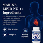 Nu Health Marine Lipid NU-11 Omega 3 Fish Oil, Ginkgo Biloba, 200 Softgels