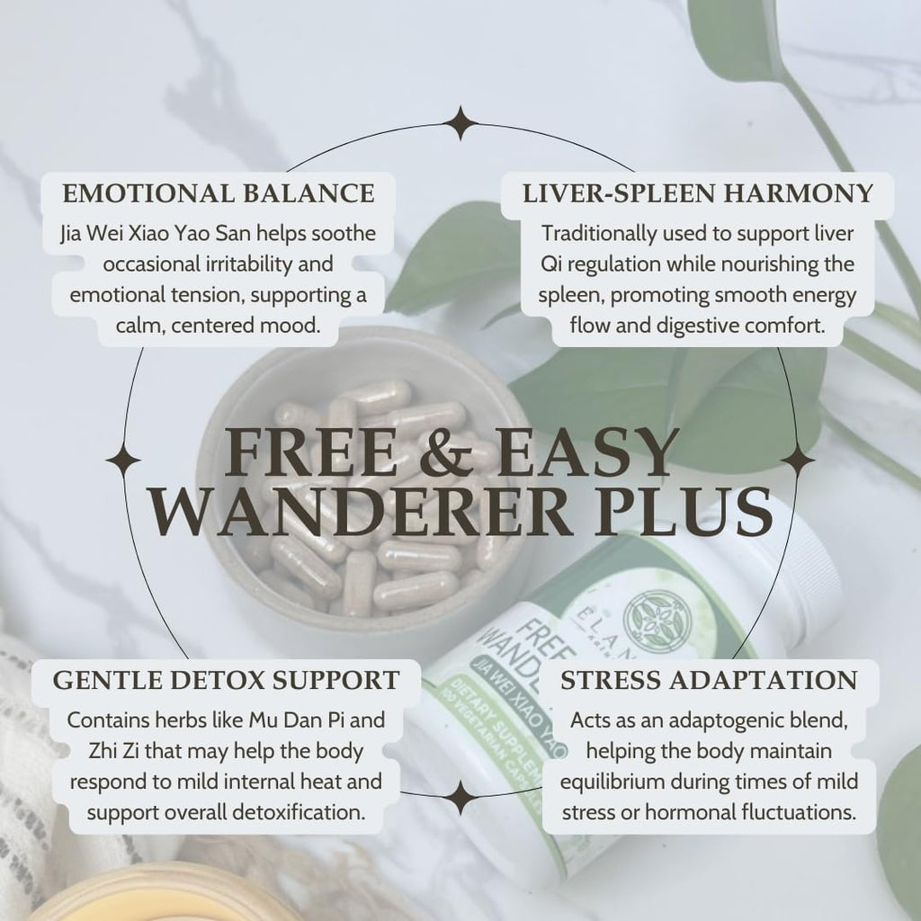 Jia Wei Xiao Yao San - Free and Easy Wanderer Plus, 100 Cápsulas Vegetales