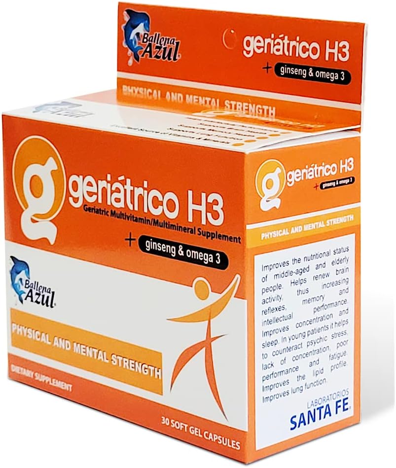 Ballena Azul Multivitamínico Geriátrico con Ginseng y Omega 3