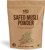 MB Herbals Safed Musli en Polvo Puro 100g - Chlorophytum borivilianum (White Musli)