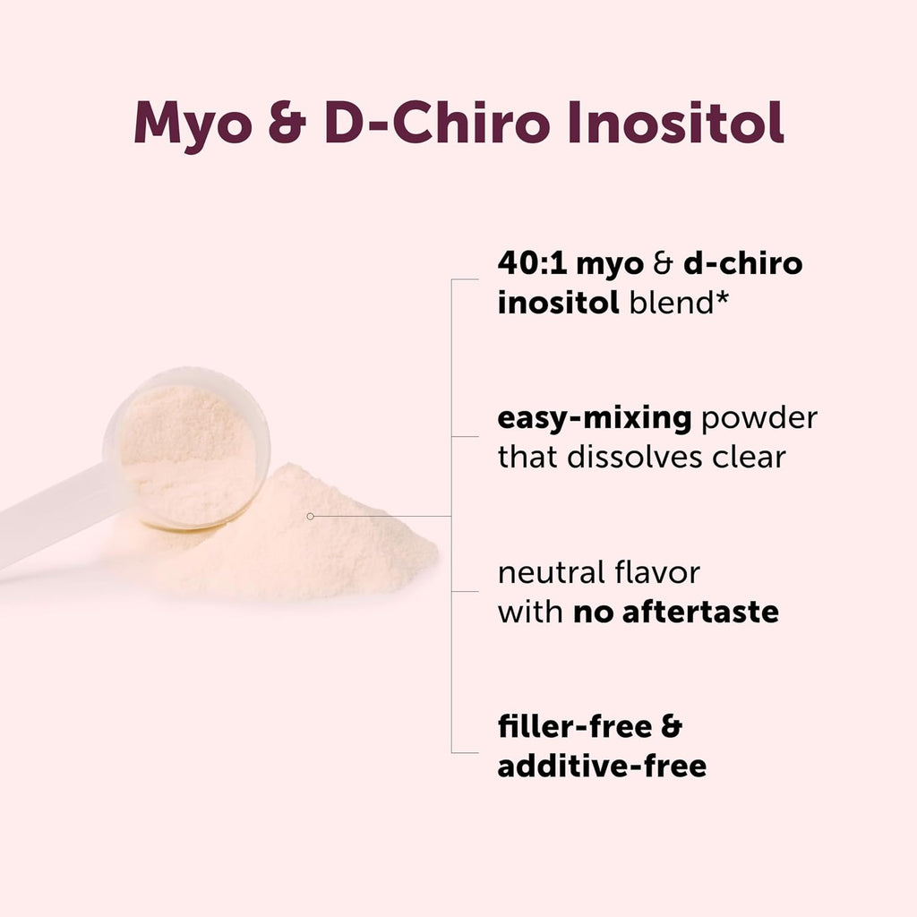 Micro Ingredients Myo-Inositol y D-Chiro Inositol en Polvo, Proporción 40:1, 1 Libra (454 g), 221 Dosis