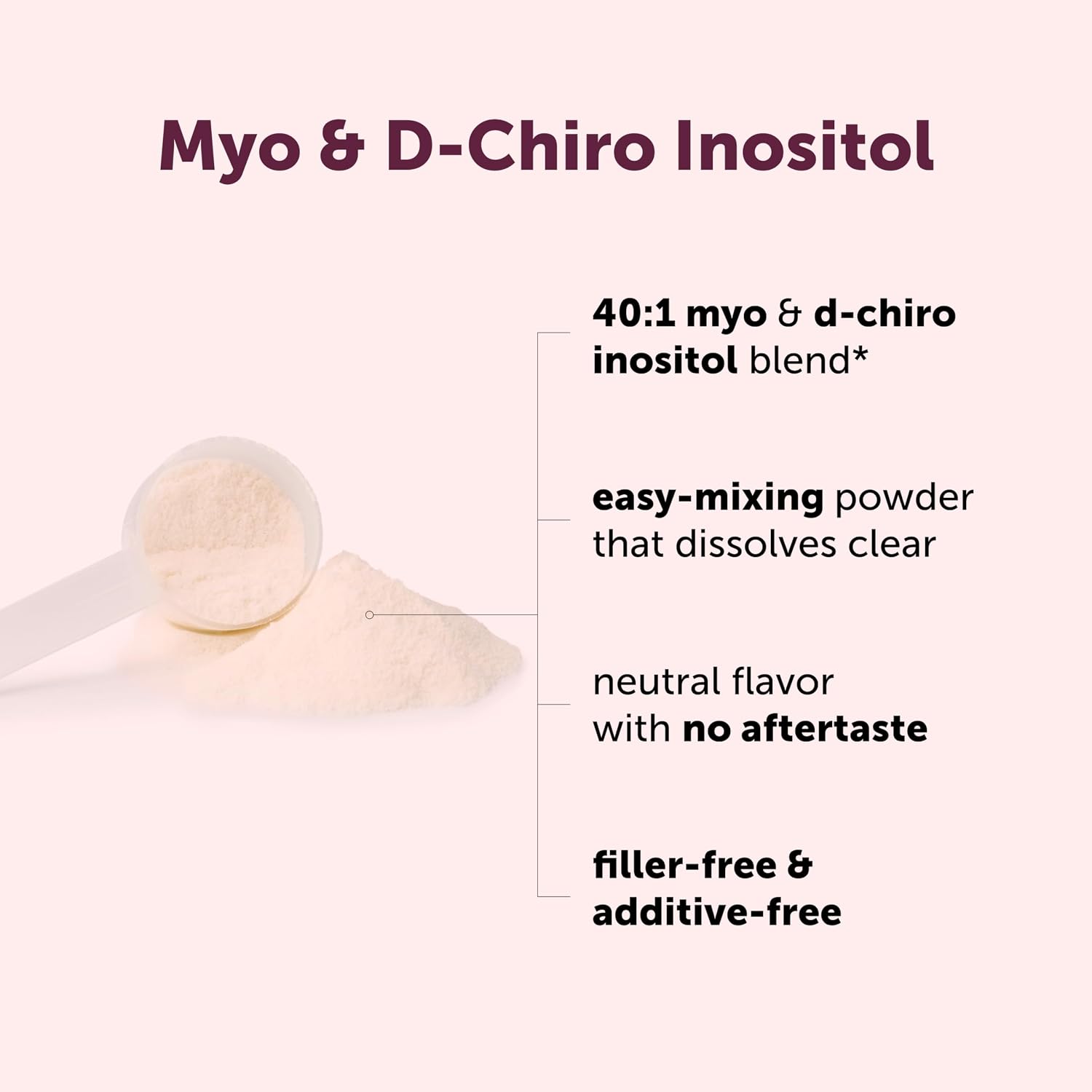 Micro Ingredients Myo-Inositol y D-Chiro Inositol en Polvo, Proporción 40:1, 1 Libra (454 g), 221 Dosis