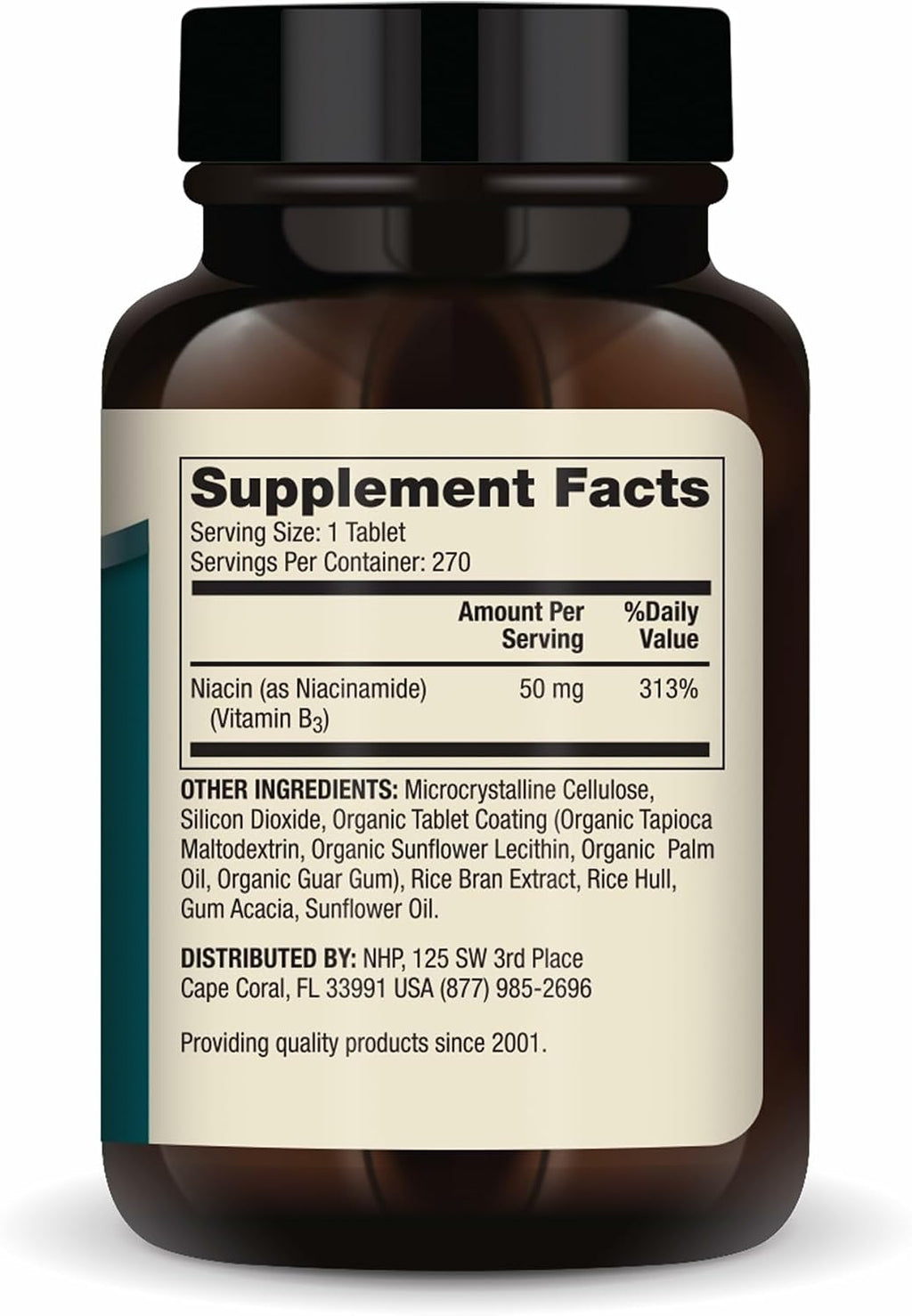 Dr. Mercola Niacinamida Vitamina B3 50 mg por Comprimido - Apoya la Salud Metabólica - Sin Enrojecimiento - Mini Comprimidos - No OGM, Sin Gluten y Sin Soja - 270 Comprimidos (Suministro para 90 Días)