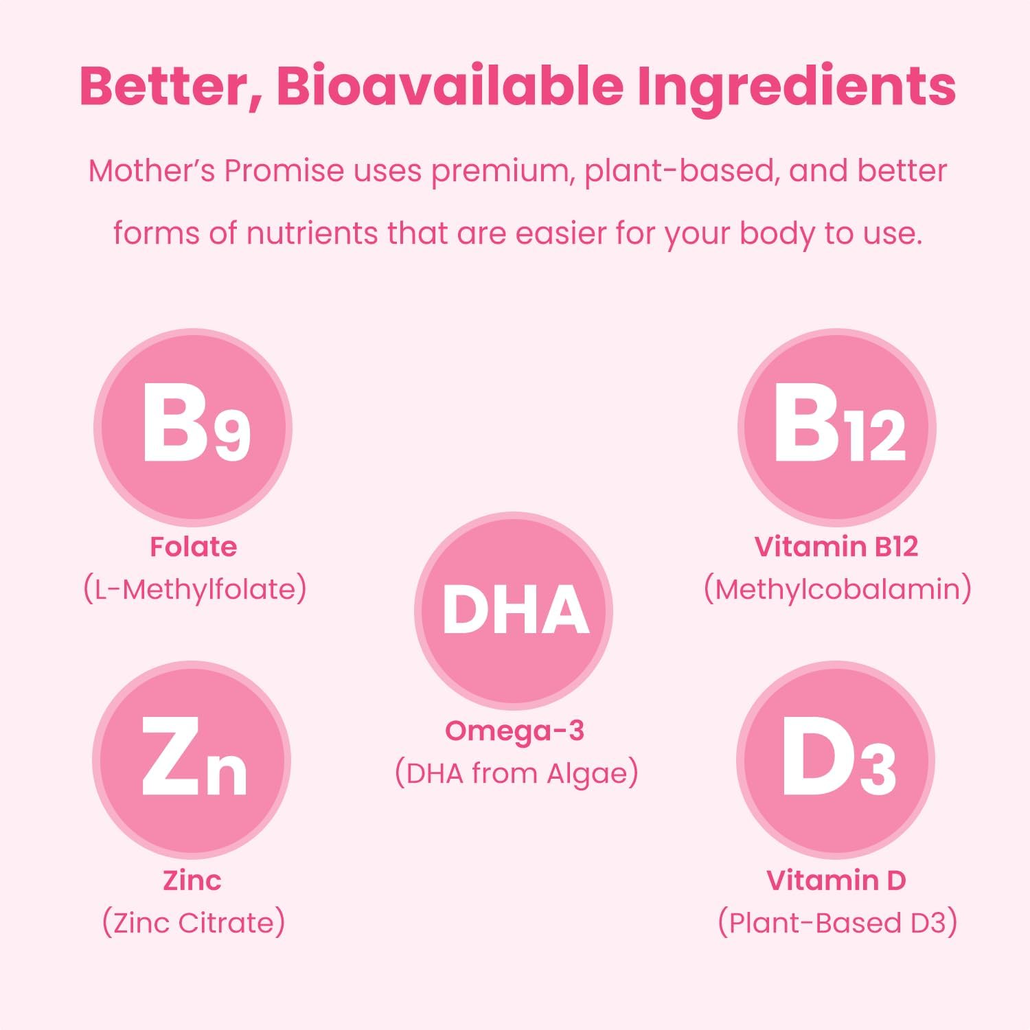 Mother's Promise Gominolas prenatales veganas con DHA | 120 gominolas
