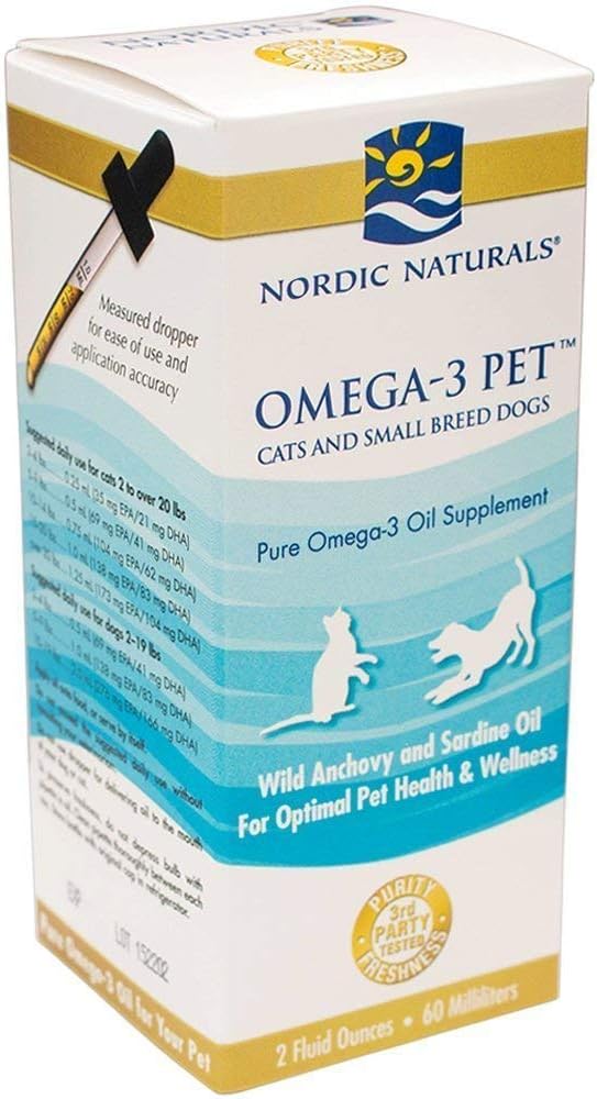 Nordic Naturals Omega-3 Pet para Gatos y Perros Pequeños (2 Pack de 60 ml)