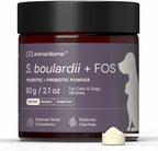 Animal Biome S. Boulardii + FOS Probióticos en Polvo para Perros y Gatos, 60g (100 cucharadas)