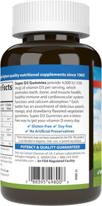 Carlson Super D3 Gummies 4000 IU (100 mcg) - 120 Gominolas Vegetarianas