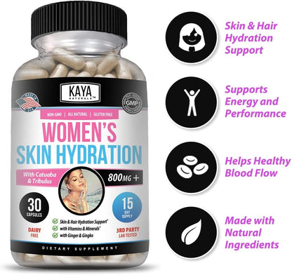 Kaya Naturals Vitaminas de Hidratación para – Efecto antienvejecimiento: Al estimular la producción de colágeno y – Image 2