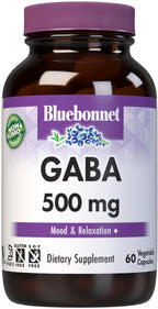 BlueBonnet Nutrition GABA 500mg con Vitamina B6 (P5P) - 60 Cápsulas Vegetales