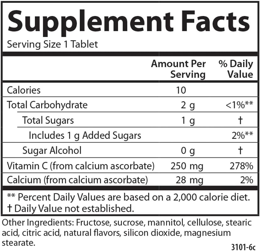 Carlson Kids Vitamin C Chewable, 250 mg, Tangerine Flavor, 120 Vegetarian Tablets
