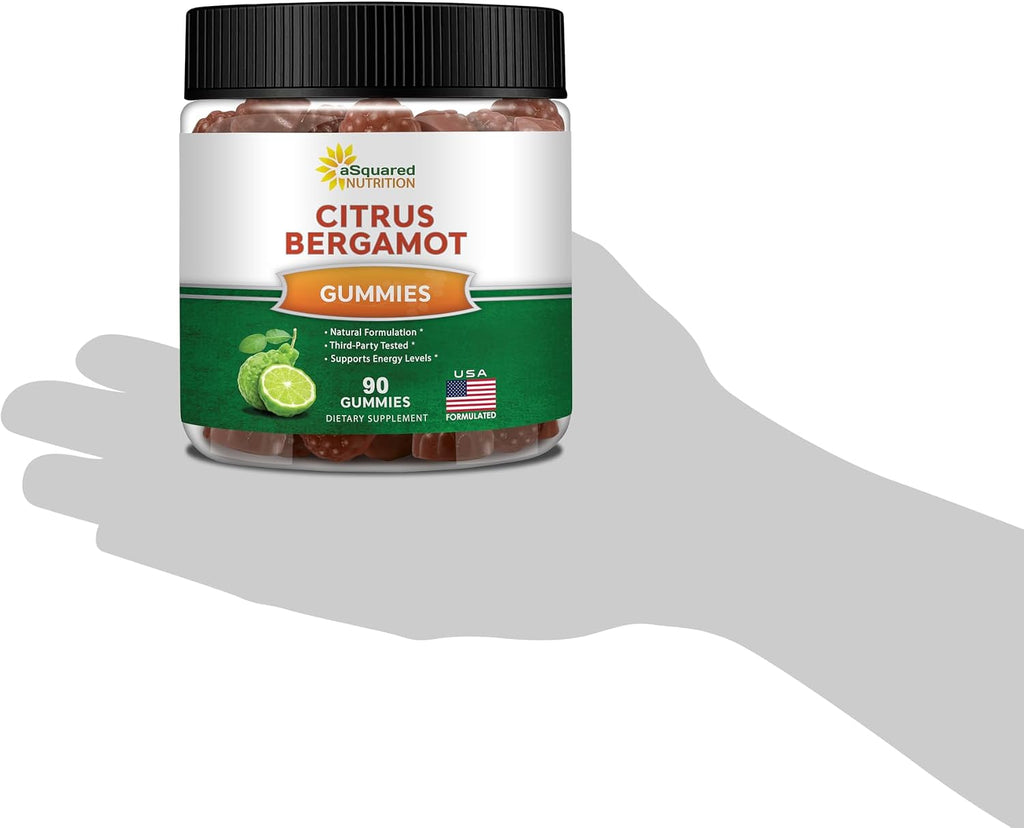 Gominolas de Bergamota Cítrica aSquared Nutrition - 500mg de Extracto por Ración - Alternativa Pura en Gominola a Cápsulas y Pastillas