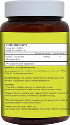 HERBAL HILLS Moringa Tablets 1000 mg, 120 Comprimidos