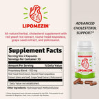 LIPOMEZIN Pure Care Pro Complejo Sinérgico para el Colesterol – 60 Cápsulas Vegetales