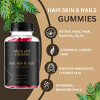 Black Girl Vitamins - Gomitas para Cabello, Piel y Uñas con Biotina (6000 mcg), Zinc, Vitamina A y Vitamina E - Sin Gelatina, Sin Gluten - Sabor Maracuyá (120 unidades, 60 días)