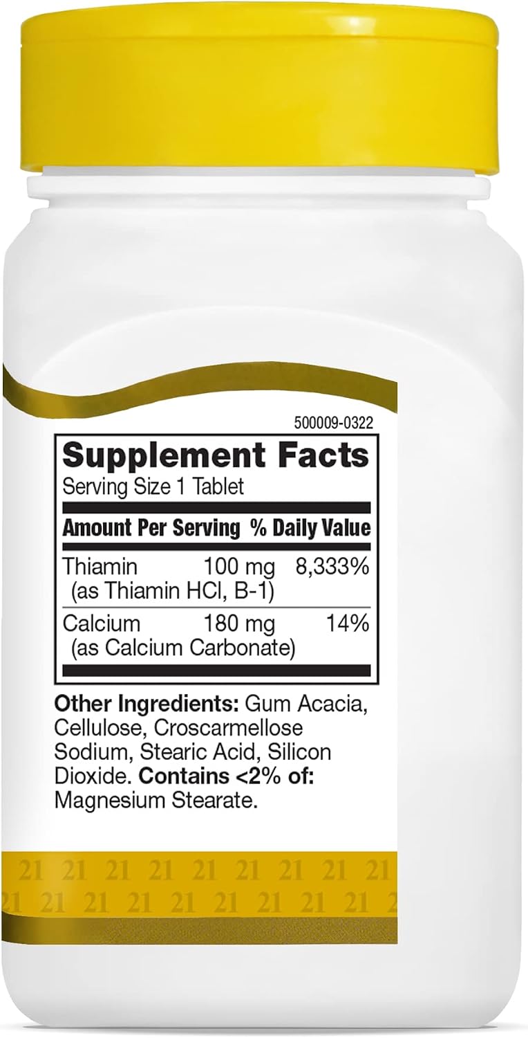 21st Century B-1 Tablets, 100 mg, 110 Comprimidos (Pack de 12)