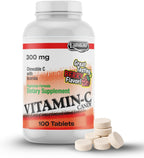 LANDAU 300mg Vitamina C Masticable con Acerola - 500 Comprimidos - Sabor a Baya - Kosher