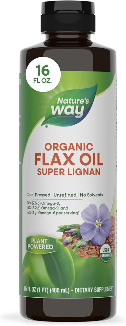 Nature's Way Aceite de Lino Orgánico Super Lignan - 473 ml – Image 1