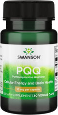 Swanson PQQ Pyrroloquinoline Quinone 10 mg, 30 Cápsulas Vegetales