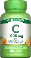 Vitamina C 1000mg con Bioflavonoides y Escaramujo - 100 Comprimidos | Nature's Truth