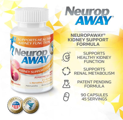 NeuropAWAY Fórmula de Apoyo Renal con Agmatina Sulfato, L-Arginina, L-Ornitina, L-Citrulina - 90 Cápsulas – Image 6