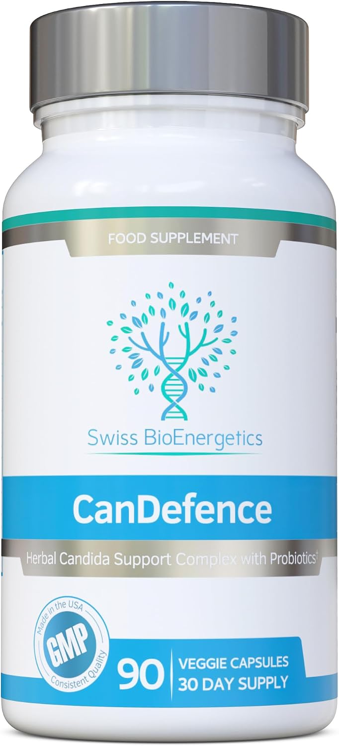 Swiss BioEnergetics CanDefence — Digestive Supplement with Herbs, Probiotics and Zinc — 90 Vegetarian Capsules