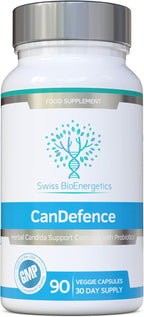 Swiss BioEnergetics CanDefence — Digestive Supplement with Herbs, Probiotics and Zinc — 90 Vegetarian Capsules