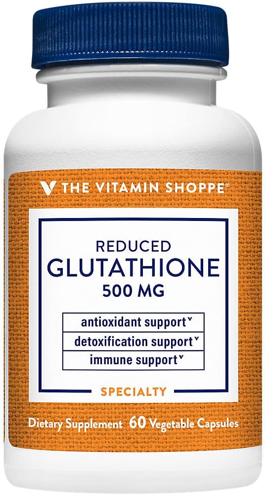 The Vitamin Shoppe Reduced Glutathione 500 mg, 60 Cápsulas