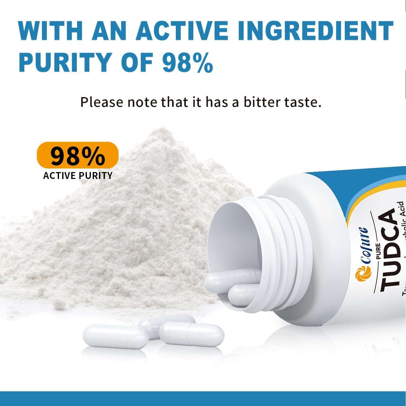 Cofure TUDCA 500mg – Ácido Tauroursodesoxicólico, 60 Cápsulas