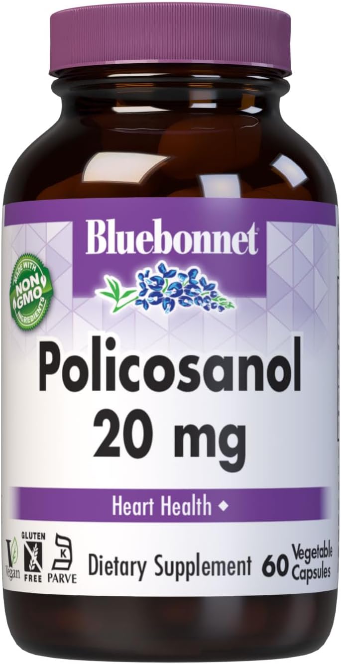 Bluebonnet Policosanol 20 mg, 60 Cápsulas Vegetales