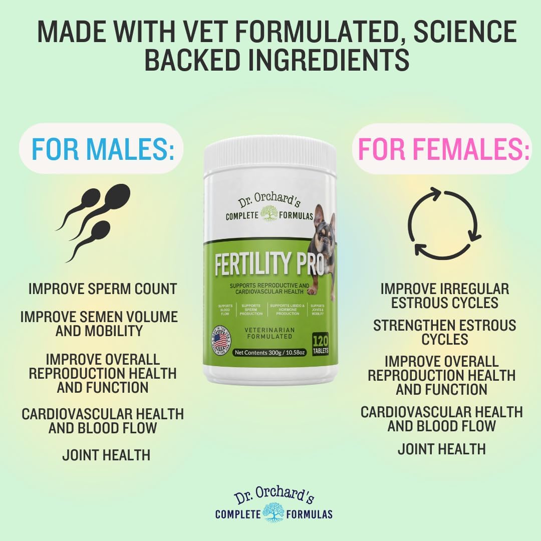 Dr. Orchard's Fertility Pro para Perros - Formulado por Veterinarios - 120 Comprimidos