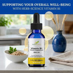 Herb-Science Vitamina B1 Líquida (Tiamina) - 6 mg por dosis, 36 dosis, 30 ml