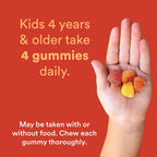 SmartyPants Kids Multivitamin Gummies - Omega 3, Vitaminas D3, C, B12, B6, A, K, Zinc y Biotina - 120 Gomitas (30 Días)