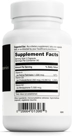 DAVINCI Labs ADK 10 - Combinación de Vitaminas A, D3 y K2 (MK-7) - 90 Cápsulas - Vegetariano, Sin Gluten, Sin Soja