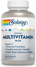 Solaray Spectro Multivitamínico para Hombres - 45 Vitaminas y Minerales con CoQ10, Zinc y Enzimas Digestivas - 30 Cápsulas