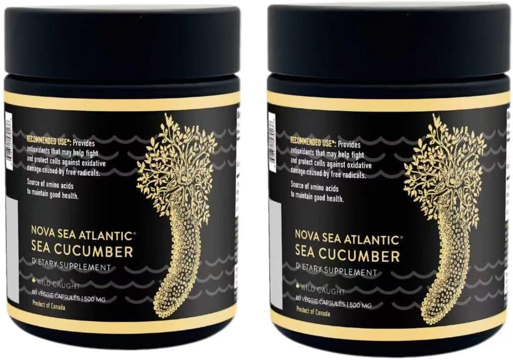Suplemento de Pepino de Mar Silvestre con Vitaminas Fucosiladas y Minerales - 120 Cápsulas (3 Paquetes)