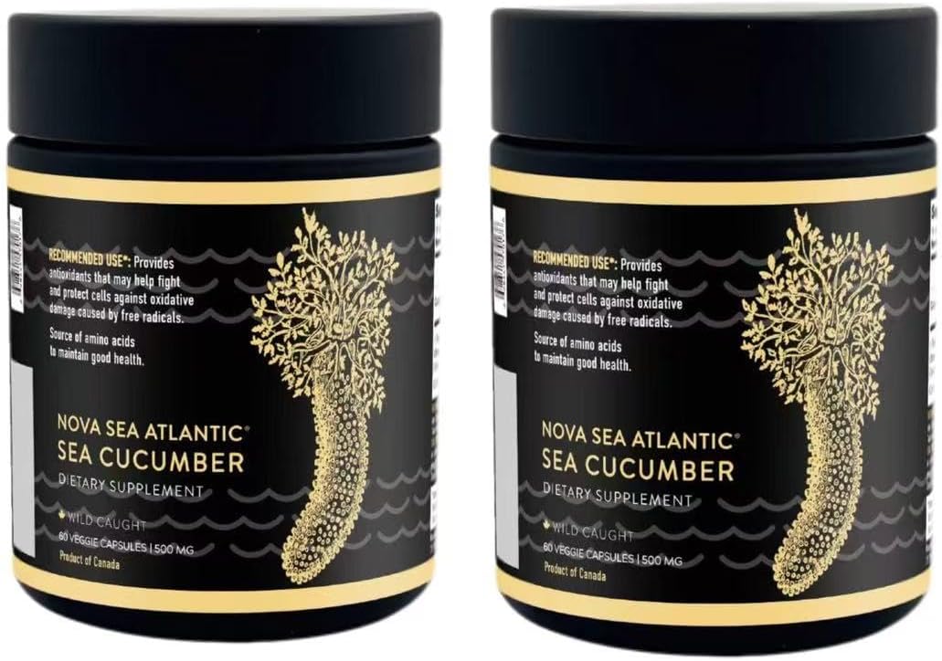 Suplemento de Pepino de Mar Silvestre con Vitaminas Fucosiladas y Minerales - 120 Cápsulas (3 Paquetes)