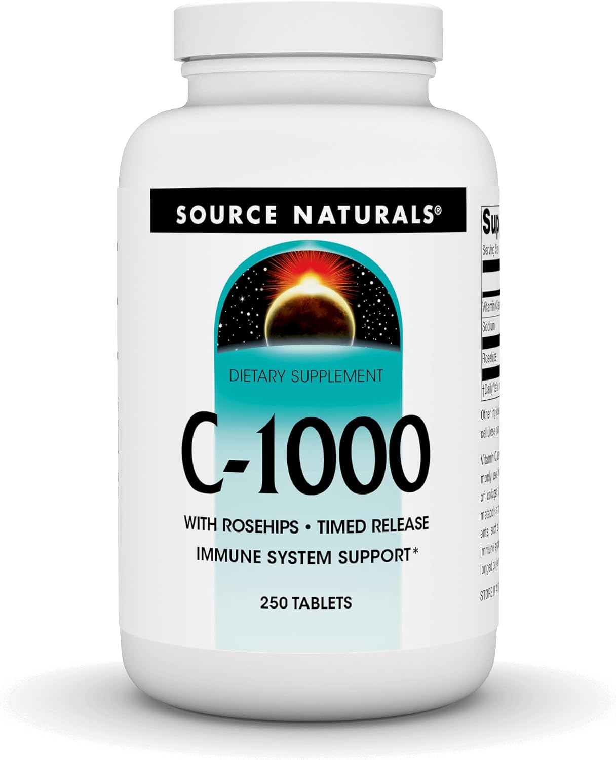 Source Naturals C-1000 con Escaramujo 1000 mg - 250 Comprimidos de Liberación Prolongada