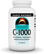 Source Naturals C-1000, con Escaramujo 1000 mg - 250 Comprimidos de Liberación Prolongada